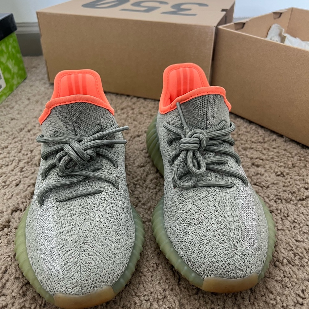 Adidas Gray and Bright Orange Athletic Shoes